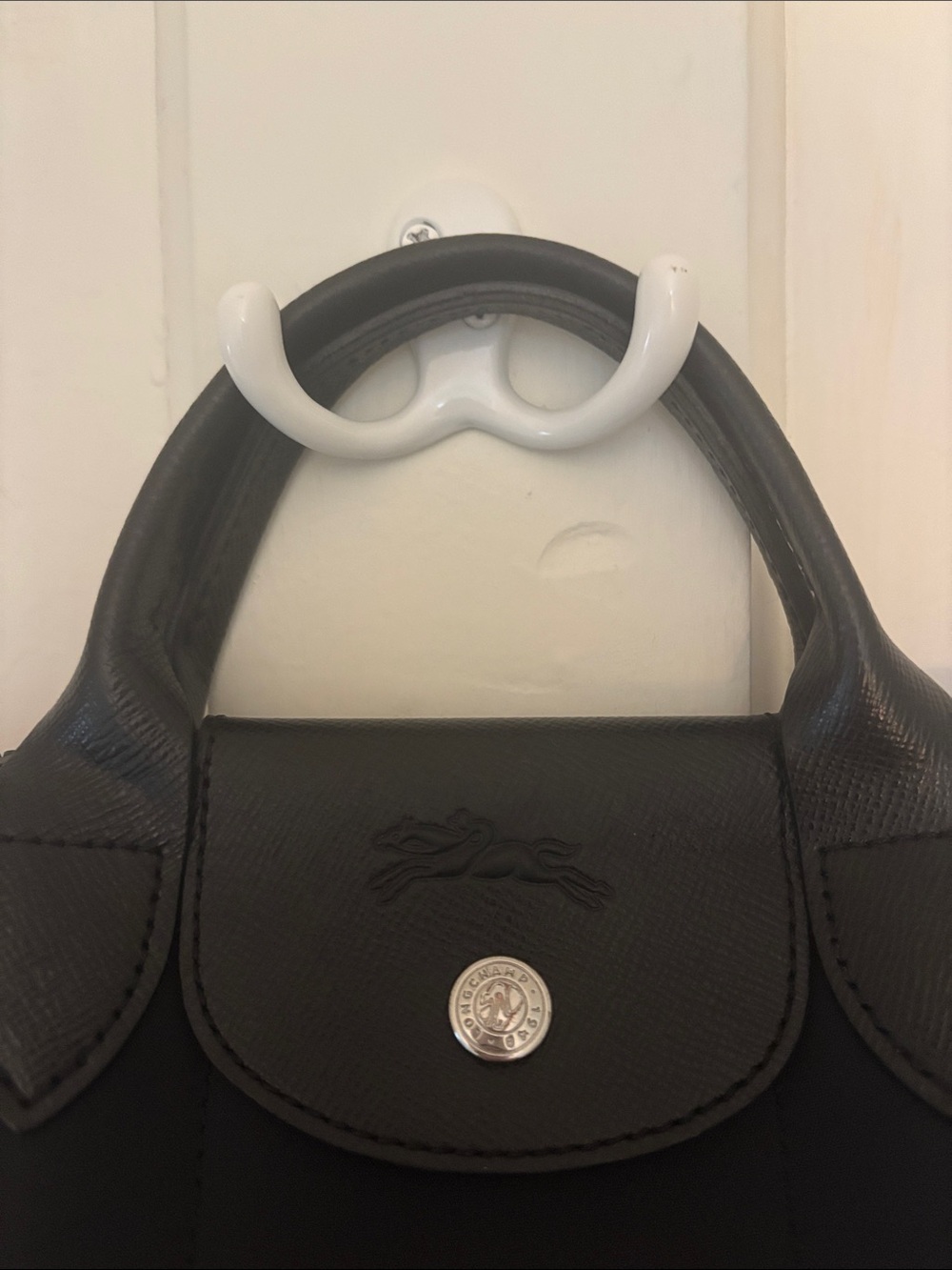 Longchamp Pliage Black Top-Handle Crossbody Bag - Picture 3 of 10